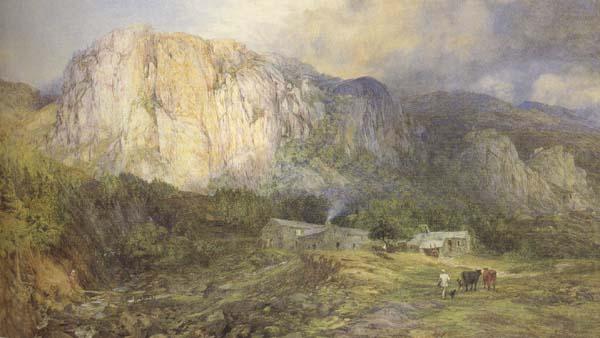 Henry Clarence Whaite,RWS Castle Rock,Cumberland (mk46) china oil painting image